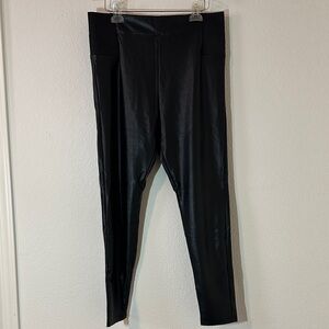 A New Day Faux Leather Leggings – Women’s XL, Black,‎ High-Waist Stretch Pants